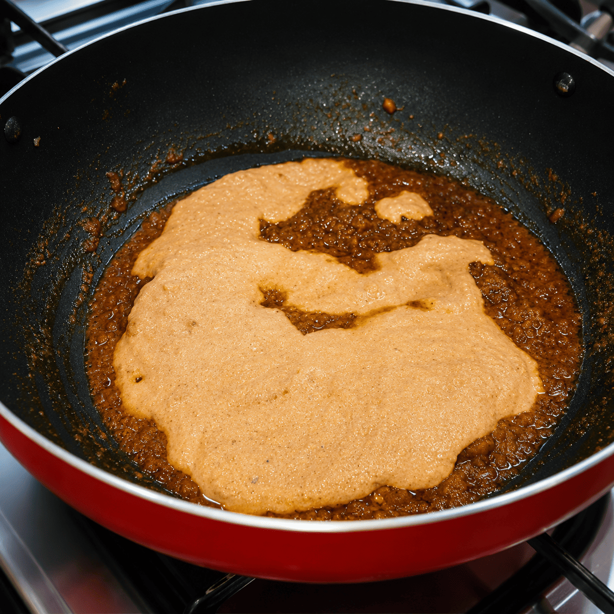 Add tomato cashew paste and cook it down