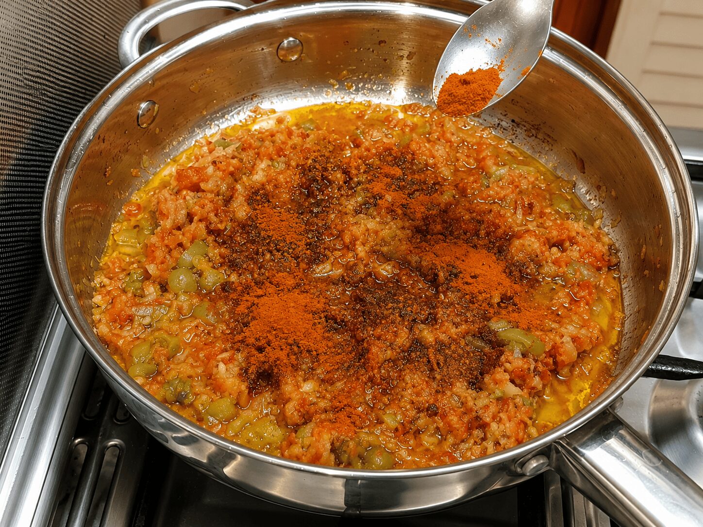 Paprika and spices roasted into the Egg Shakshuka gravy