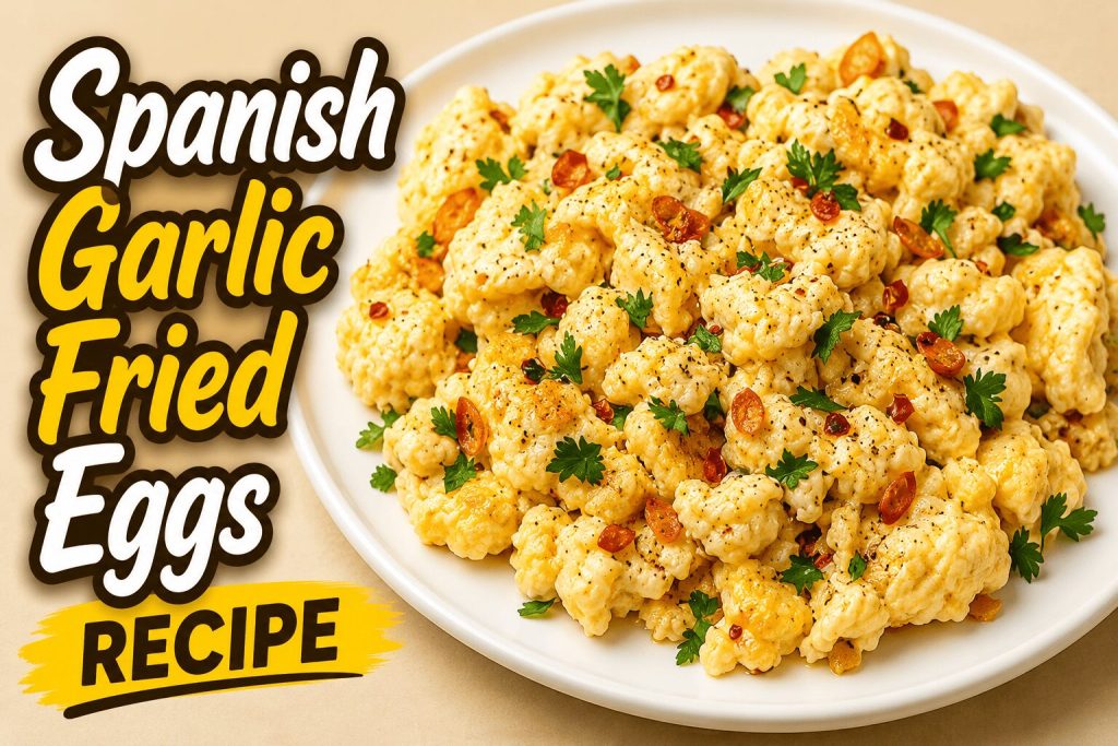 spanish garlic fried eggs recipe